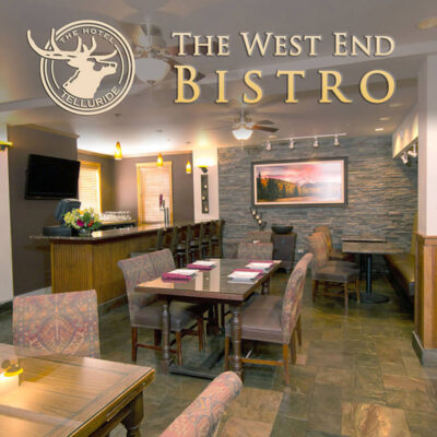The West End Bistro Interior and Logo