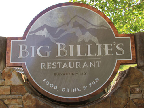 Big Billie's Restaurant Sign